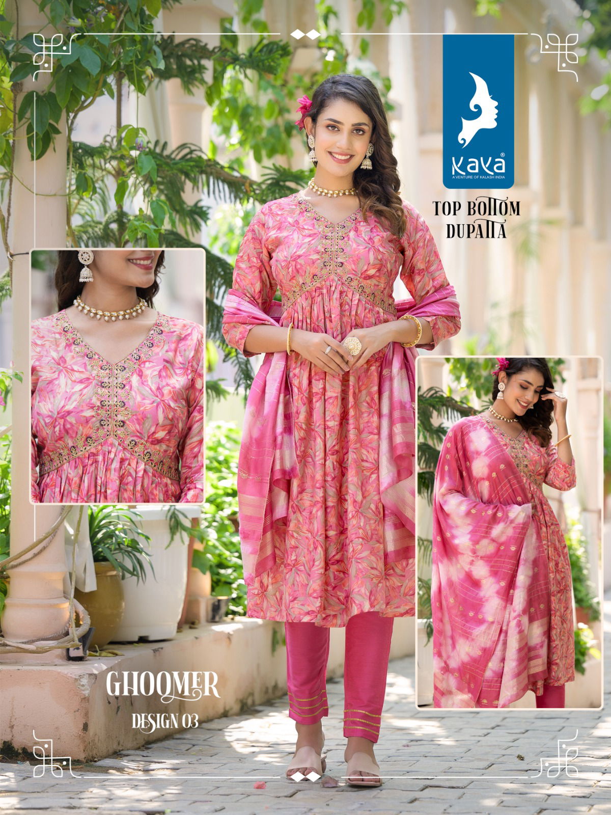 Kaya Ghoomer 01 Chanderi Model Readymade Suits Catalog
